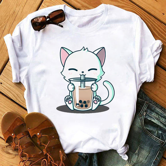 Playera Estampado Té con Leche - Manga Corta para Mujer - Image 10