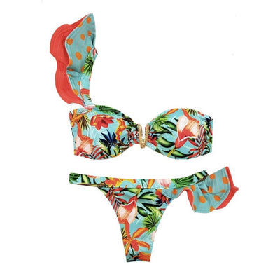 Bikini para Dama con Estampado Industrial y Espalda Descubierta - Image 3