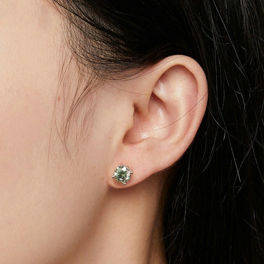 Aretes de Plata 925 con Moissanita Cuadrada Estilo Princesa - Image 8