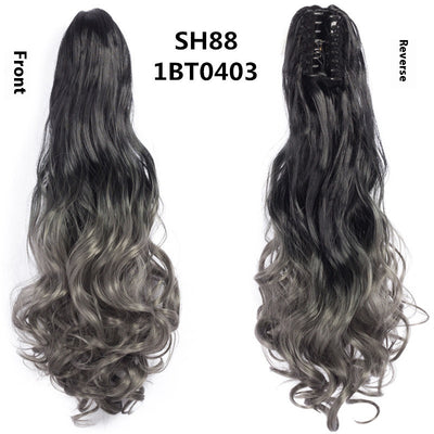 Clip Extensión de Cabello Rizado Multicolor con Cola de Caballo - Image 21