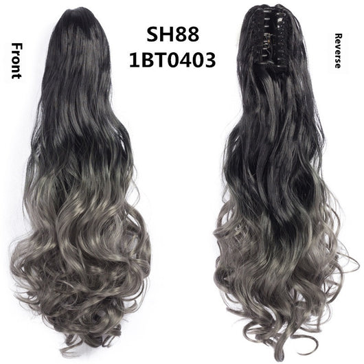 Clip Extensión de Cabello Rizado Multicolor con Cola de Caballo - Image 21