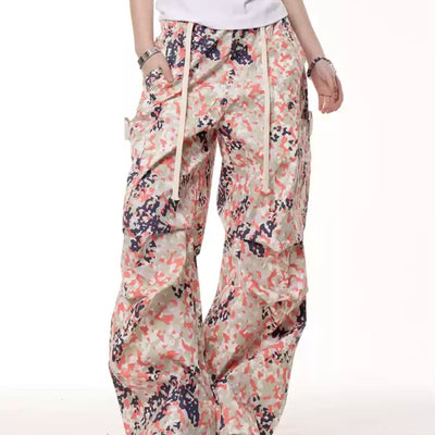 Pantalones Cargo Camuflaje Retro - Corte Recto Ancho Verano - Image 6