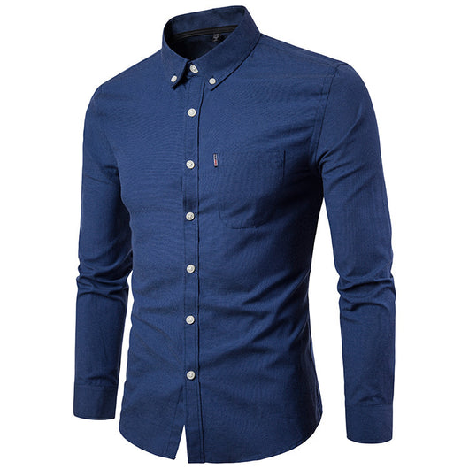Camisa Slim Fit Coreana de Manga Larga para Hombre - Image 4