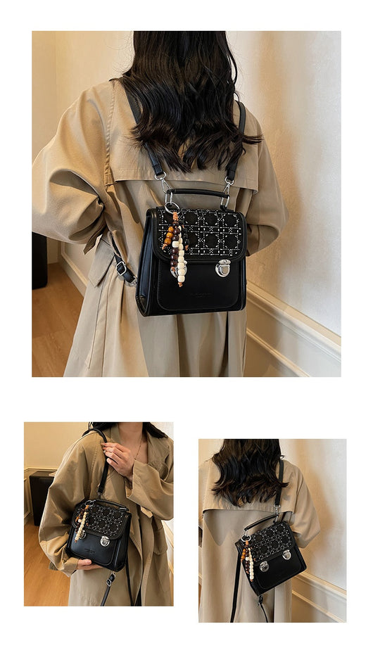 Bolsa Mensajera Cuadrada Texturizada para Mujer - Compacta y Versátil - Image 22