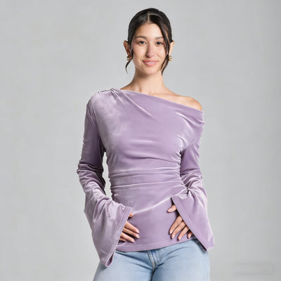 Blusa Entallada con Pliegues y Mangas Acampanadas - Image 13