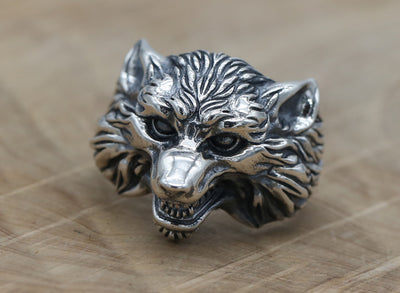 Anillo de Cabeza de Lobo en Plata 925 para Hombre - Image 5