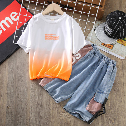 Conjunto de Verano para Niños - Camiseta Manga Corta Estilo Coreano - Image 3
