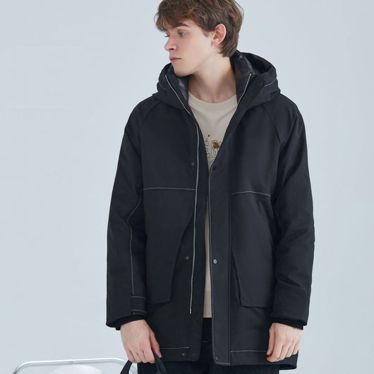 Chaqueta de Plumas de Pato Blanco Suelta para Hombre - Estilo Invernal Elegante - Image 3