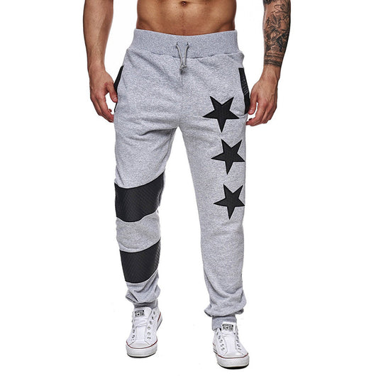 Pantalones Deportivos Casuales con Estrellas y Rayas Cosidas - Image 5