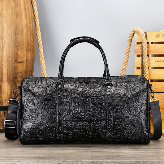 Bolso para Hombre con Diseño Embosado Retro