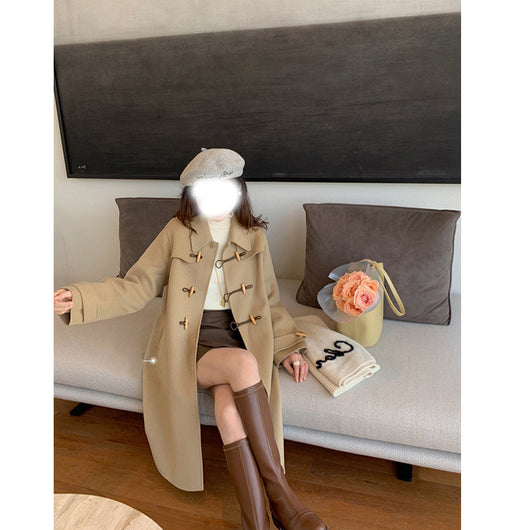 Abrigo de Lana para Mujer con Botones de Cuerno - Talla Pequeña - Image 8