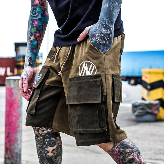 Shorts Juveniles con Letras Estampadas y Costuras en Contraste - Image 9