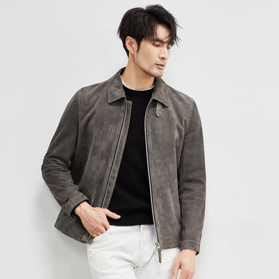Chaqueta de Cuero Gamuza Genuina Premium para Hombre - Estilo Biker Otoño - Image 3
