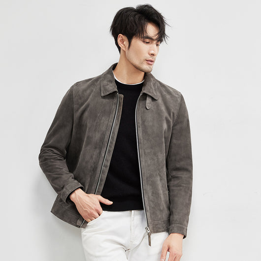 Chaqueta de Cuero Gamuza Genuina Premium para Hombre - Estilo Biker Otoño - Image 3