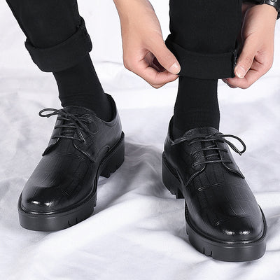 Zapatos Formales de Cuero con Aumento de Altura 10cm - Elegancia y Confianza - Image 3