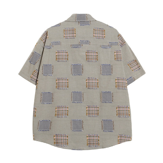 Camisa de Cuadros con Parches Desgastados para Hombre - Image 10