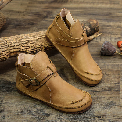 Botas Martin de Cuero Literario Retro para Mujer - Image 5