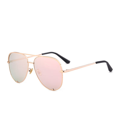 Black metal aviator sunglasses with dark grey lenses, a double bridge, and slender temples. - Image 23