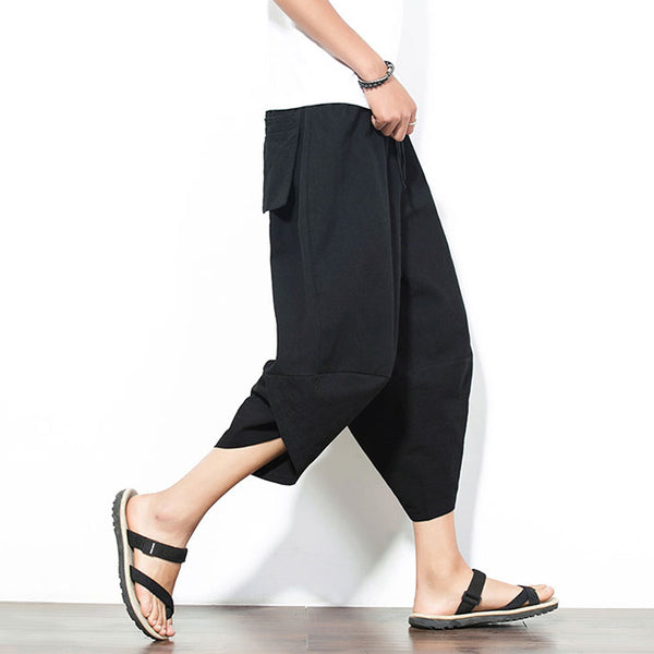 Pantalones Cortos Casuales Hombre - Diseño Moderno de 9 Puntos