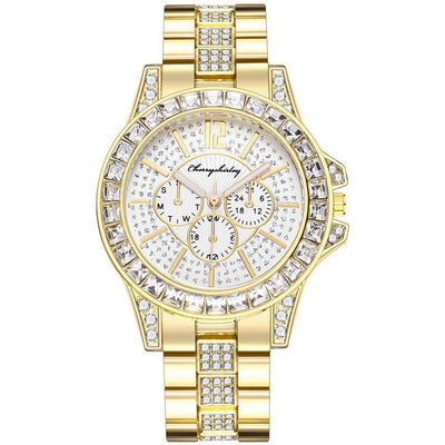 Reloj de Cuarzo de Acero Inoxidable con Diamantes y Tres Subdiales - Image 5