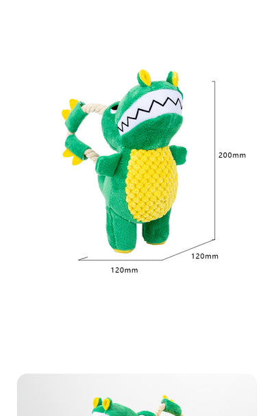 Juguete Masticable para Perros con Sonido - Dinosaurio Peluche Interactivo - Image 7
