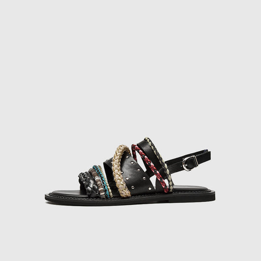 Sandalias Planas Romanas para Mujer con Diseño Contemporáneo - Image 12