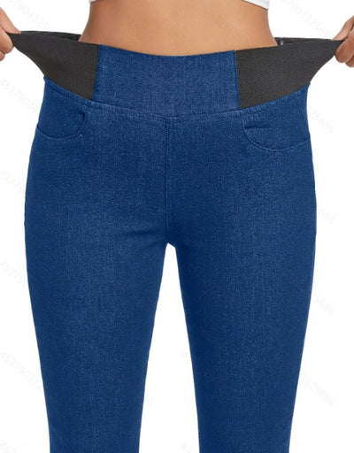 Pantalones Vaqueros Térmicos Ajustados para Mujer con Forro Polar - Image 5