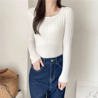 Suéter de Cuello Cuadrado para Otoño e Invierno - Image 10