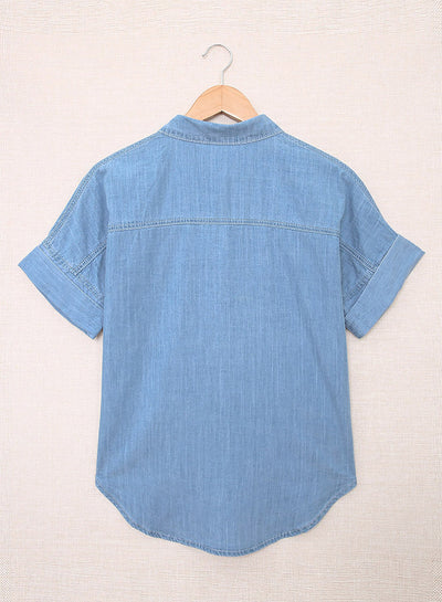 Camisa Casual de Solapa Lisa - Versátil y Minimalista - Image 34