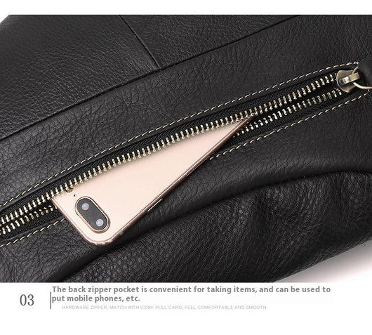 Bolsa Mensajero de Cuero Genuino Estilo Retro con Gran Capacidad para Hombre - Image 19