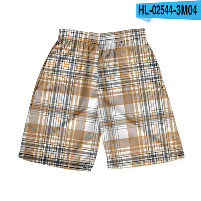 Shorts Casuales a Cuadros para Hombre - Pantalones de Playa - Image 17