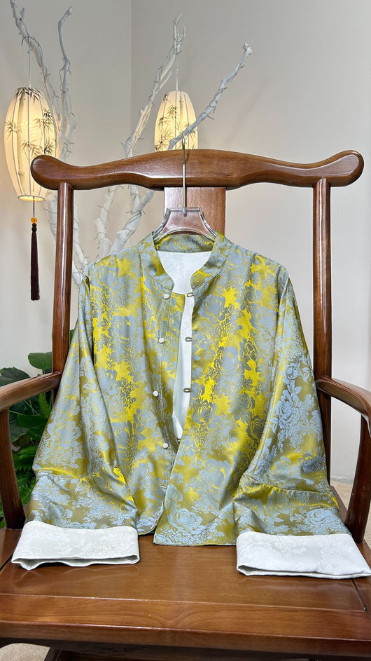 Abrigo Oversized de Seda Entrelazada para Mujer - Image 9