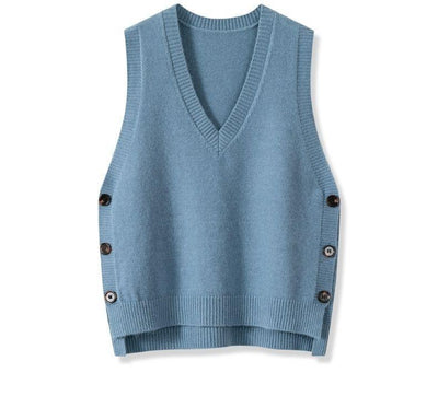 Chaleco Tejido Retro V-Cuello para Mujer - Estilo Europeo Primavera Otoño - Image 20
