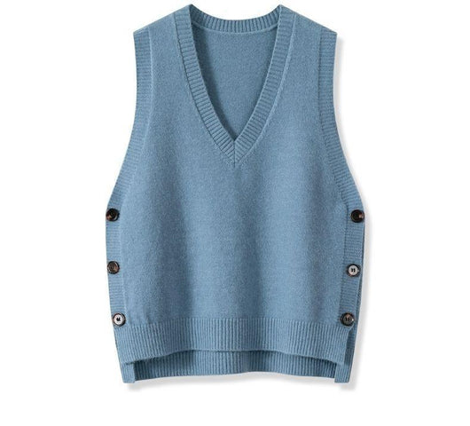 Chaleco Tejido Retro V-Cuello para Mujer - Estilo Europeo Primavera Otoño - Image 20