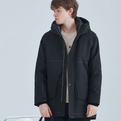 Chaqueta de Plumas de Pato Blanco Suelta para Hombre - Estilo Invernal Elegante - Image 11