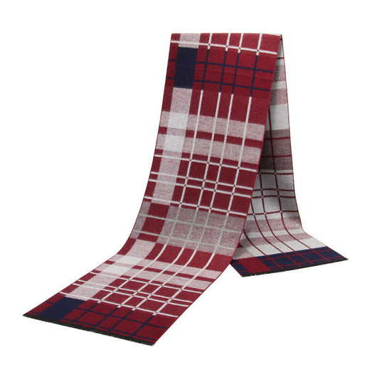 Bufanda Cuadros Jacquard para Papá y Abuelo - Calidez y Estilo - Image 3