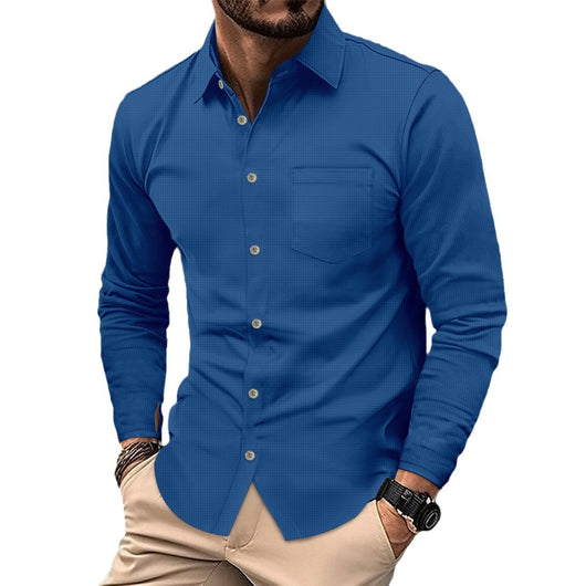 Camisa Casual de Manga Larga con Botones para Hombre - Image 5