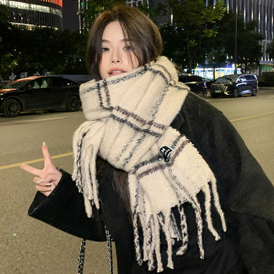 Bufanda Cuadros Cálida para Protección del Cuello - Diseño Casual Impreso - Image 17