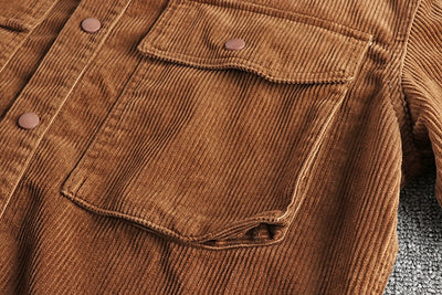 Camisa de Pana Gruesa Lavada con Manga Larga para Invierno - Image 31