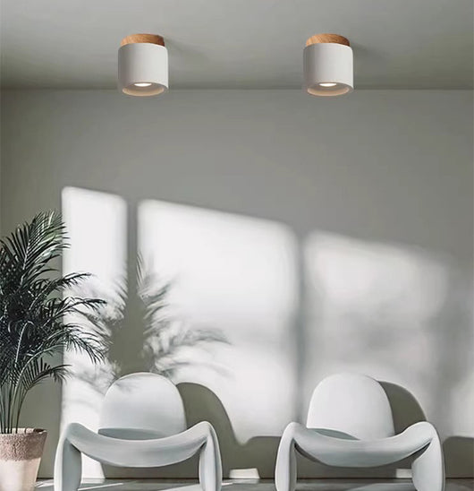 Lámpara de Techo Estilo Japonés con Estructura de Cemento y Diseño Silencioso - Image 12