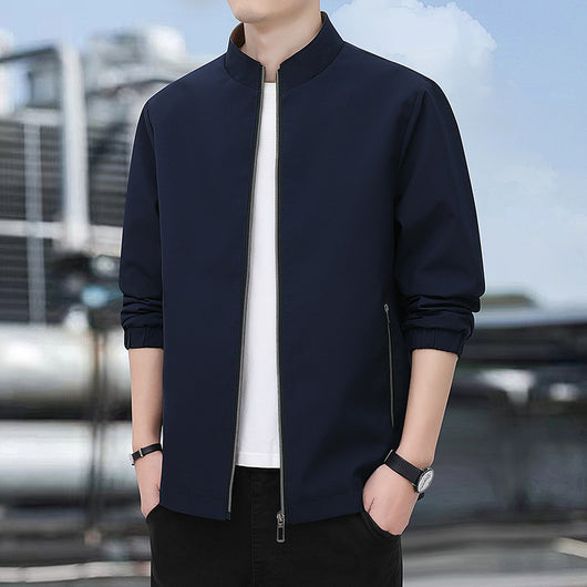Chaqueta Casual Ejecutiva con Cuello Alzado Ligera para Hombre - Image 3