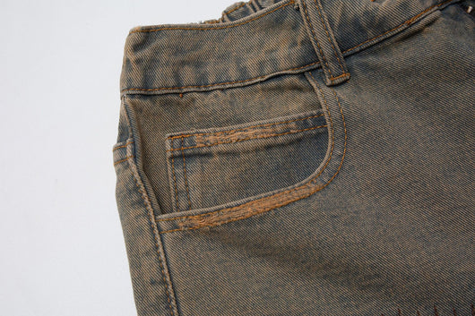 Shorts de Mezclilla Vintage Desgastado para Hombre - Image 4