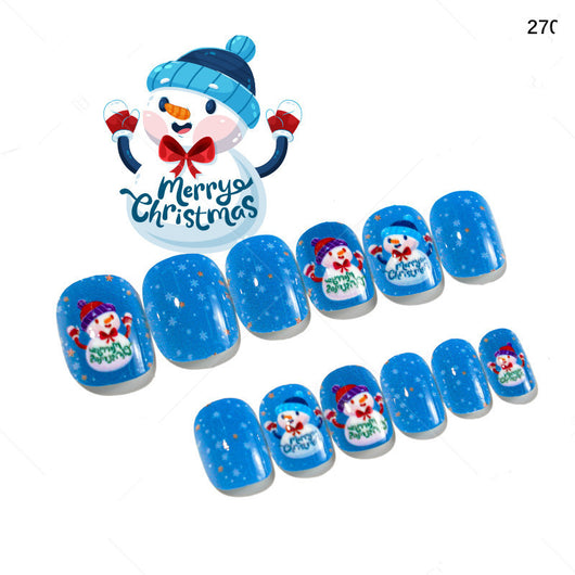 Uñas Postizas Navideñas para Niñas - Set 24 Piezas Listas para Usar - Image 52