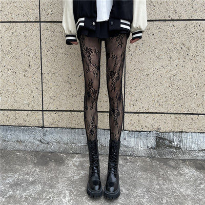 Medias de Malla Fina HANAFUJI - Pantyhose Sedoso Negro - Image 7