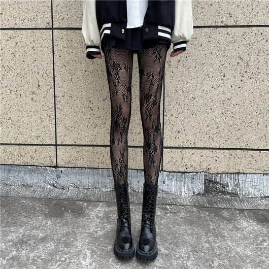 Medias de Malla Fina HANAFUJI - Pantyhose Sedoso Negro - Image 7