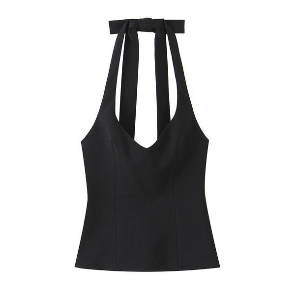Blusa Ajustada Cuello Colgante Estilo Dulce y Picante - Colección Otoño - Image 4