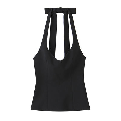 Blusa Ajustada Cuello Colgante Estilo Dulce y Picante - Colección Otoño - Image 4