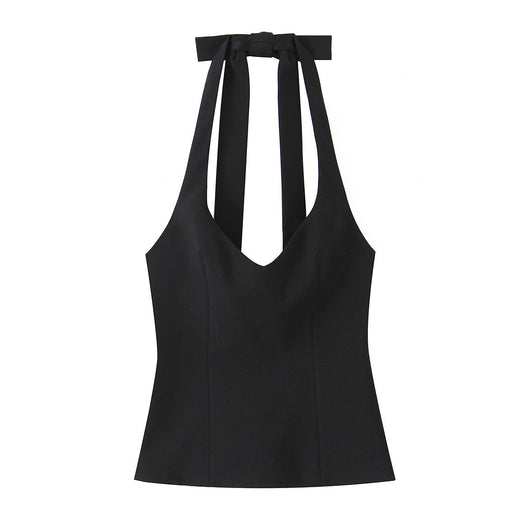 Blusa Ajustada Cuello Colgante Estilo Dulce y Picante - Colección Otoño - Image 4