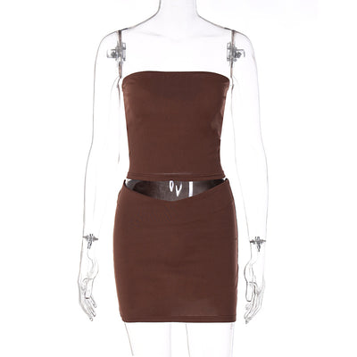 Conjunto de Verano Elegante: Top Rayado y Falda Ajustada Estilo Europeo - Image 4