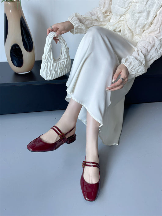 Sandalias Tipo Mocasín con Hebilla y Punta Cuadrada para Mujer - Image 10